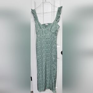 #0117 HYFVE Green Floral Women's Dress-  comes In Poly‎ Bag